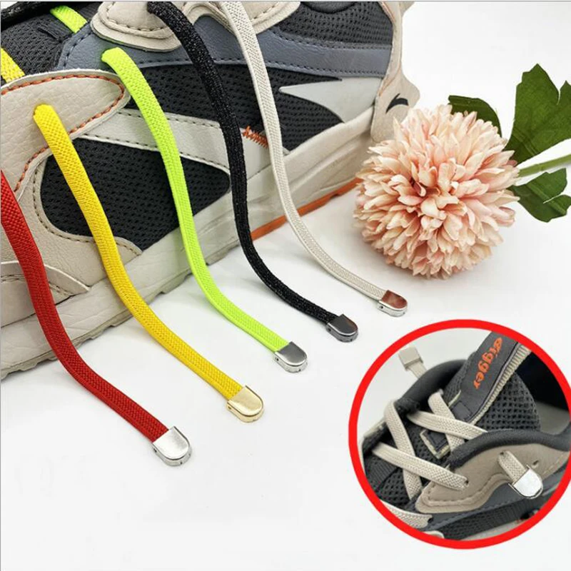 

2 шт., металлические полукруглые шнурки без завязывания для кроссовок