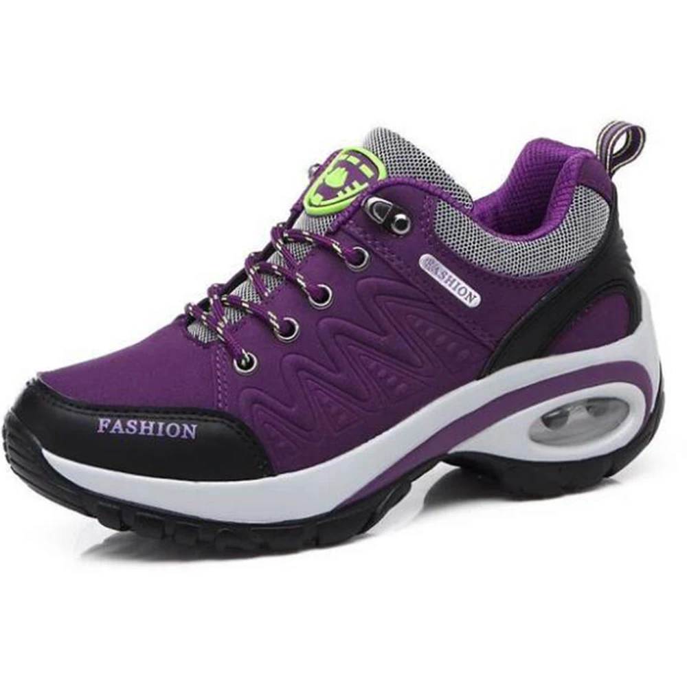

new Woman Tennis Shoes Air Cushion Fashion Sneakers Comfort Increase within Lace-up Female Outdoor Mountaineer Footwear hy190