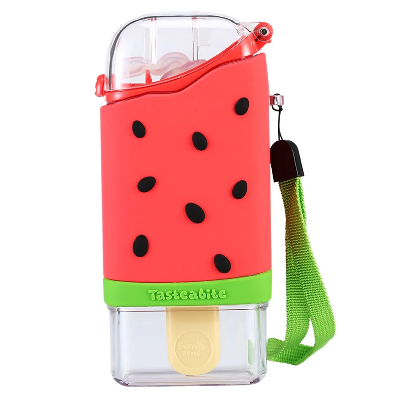 

Cute Donut Ice Cream Cup With Straw Creative Square Watermelon Cup Portable Leakproof Water Bottle Student Travel Water Bottle