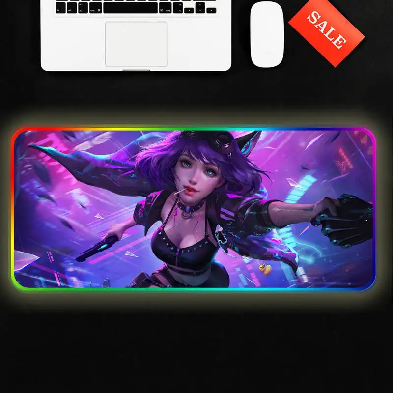 

Large Anime Girl Rubber PC Computer Gaming mousepad RGB Gaming Mouse Pad Large Game Rubber No-slip Mouse Mat Big Mause Pad