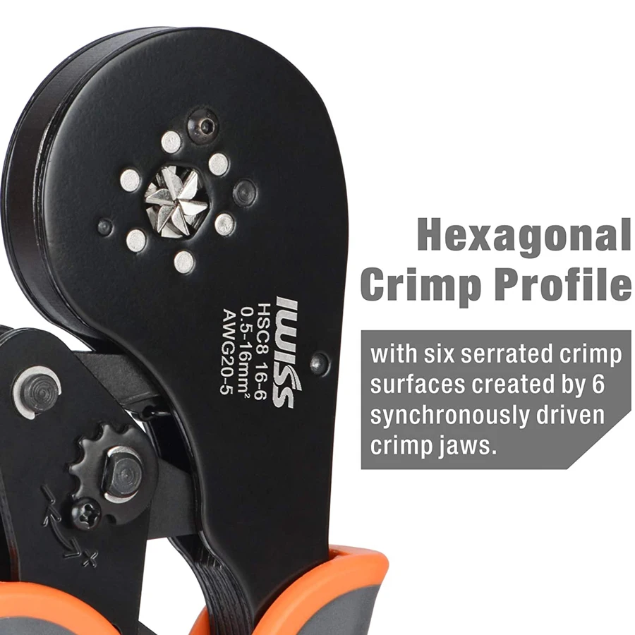 HSC8 16-6 Проводные строительные плоскогубцы Шестигранная храповая ОБЖИМНАЯ машина