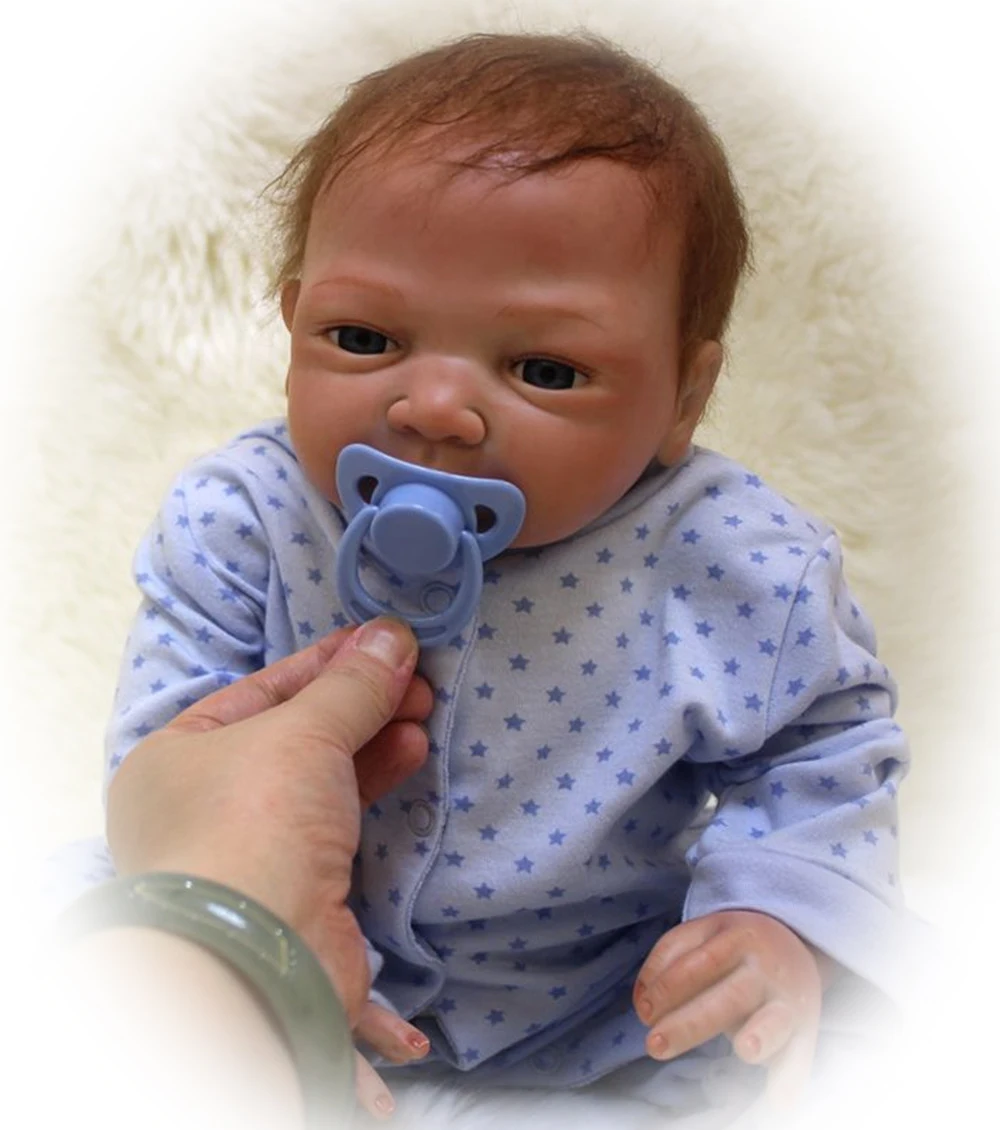 22 дюймов 55 см младенцы возрождаются детские куклы девочки с открытыми глазами