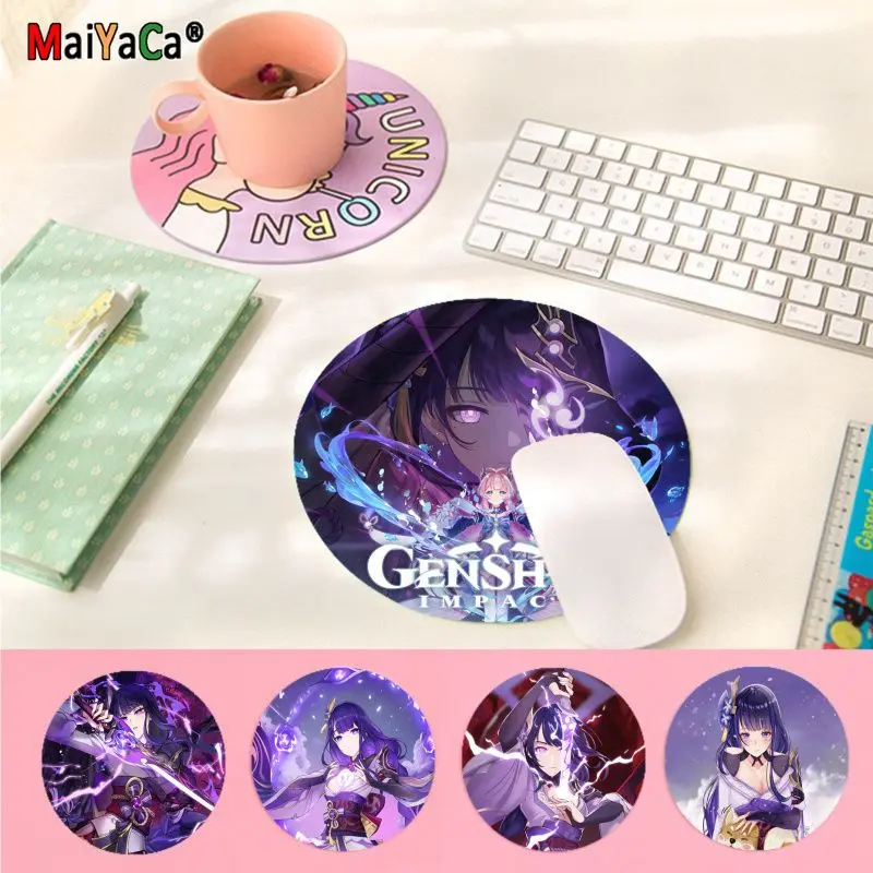 

Maiyaca Your Own Mats Genshin Impact Raiden Shogun Mousepads gamer gaming Mouse pads gaming Mousepad Rug For PC Laptop Notebook