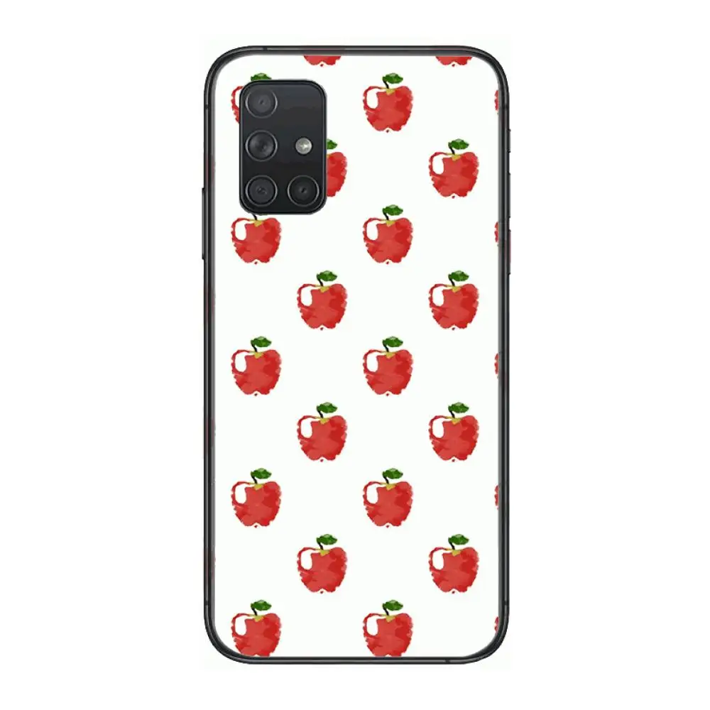 

Cute fruit painting Phone Case Hull For Samsung Galaxy A 50 51 20 71 70 40 30 10 E 4G 5G S Black Shell Art Cell Cover