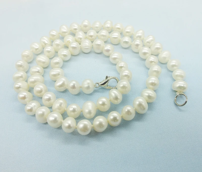 Ожерелье из натурального пресноводного жемчуга ААА 18 дюймов 6-7 мм | Украшения и