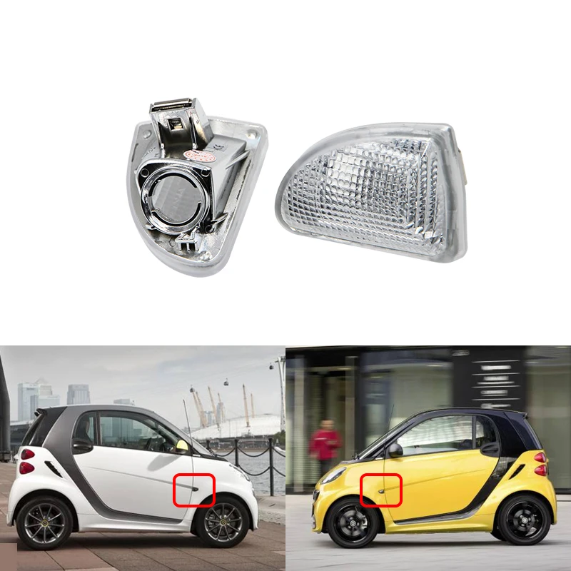 OEM Боковой габаритный фонарь для Benz Smart Fortwo 451 MK1& MKII 07-15 прозрачные линзы хромированный отражатель/прозрачный/дымовой объектив сигнал поворота
