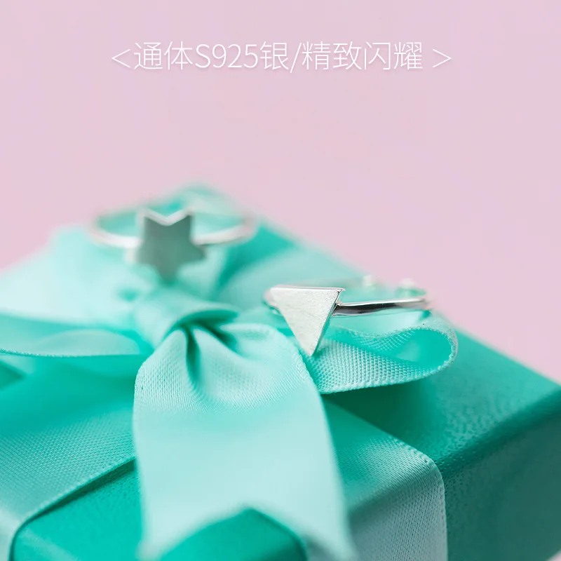 

DIEERLAN Exaggerated Personality 925 Sterling Silver Geometric Ring For Women Wedding Jewelry Adjustable Finger Men Ring Anillos