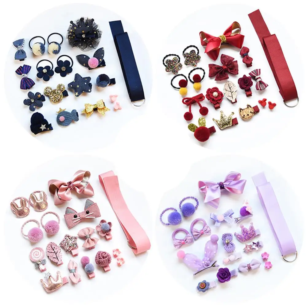 Новое поступление 18 шт./компл. милая детская заколка для волос кольцо Подарочная