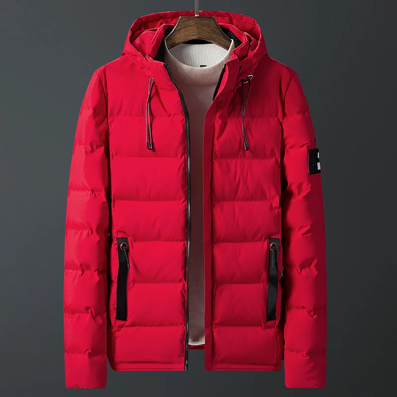 Уличная мода зимняя куртка для мужчин с капюшоном Толстая теплая парка s Зимнее