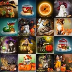 Алмазная 5D картина сделай сам, вышивка крестиком Кошмар перед Рождеством, мозаика из круглых страз для Хэллоуина