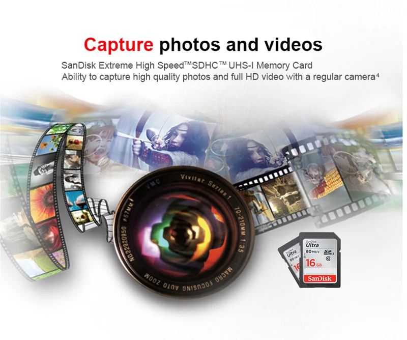 SanDisk Ultra Карта памяти SDHC/SDXC SD карта класс 10 16 ГБ 32 ГБ 64 Гб 128 Гб карты C10 UHS-I 80 МБ/с./с флеш-карта для камеры Full HD