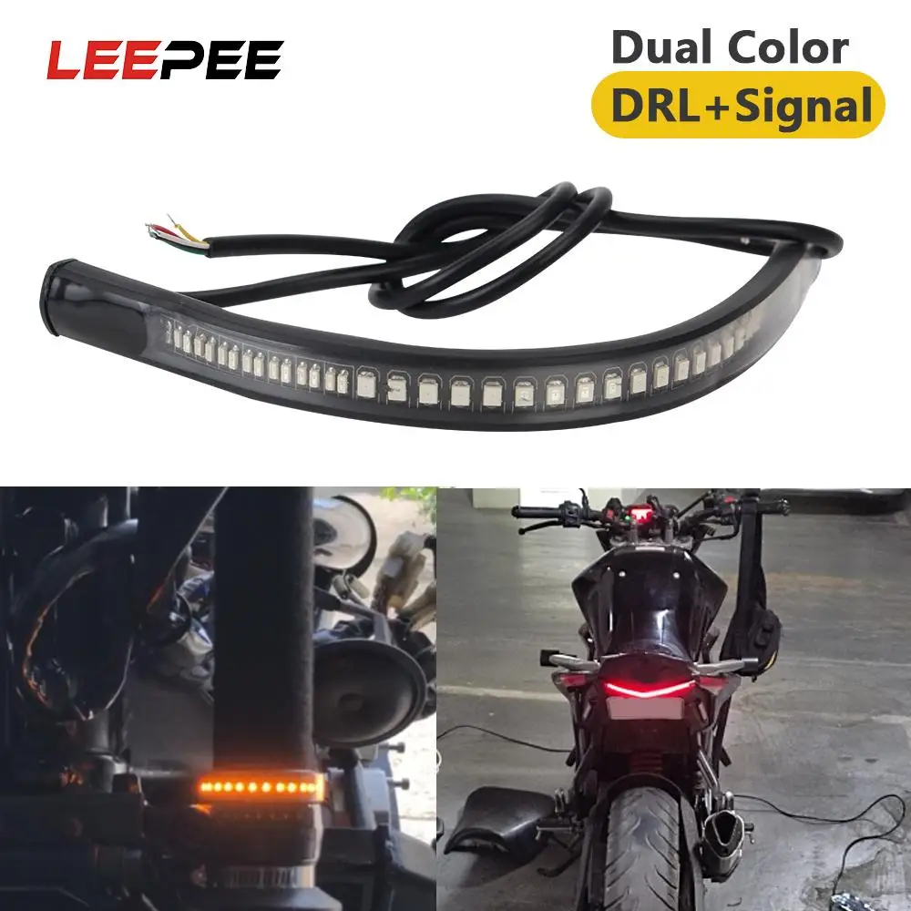 

Светодиодный сигнал поворота для мотоцикла, универсальная лампа DRL желтого и желтого цвета, 12 В