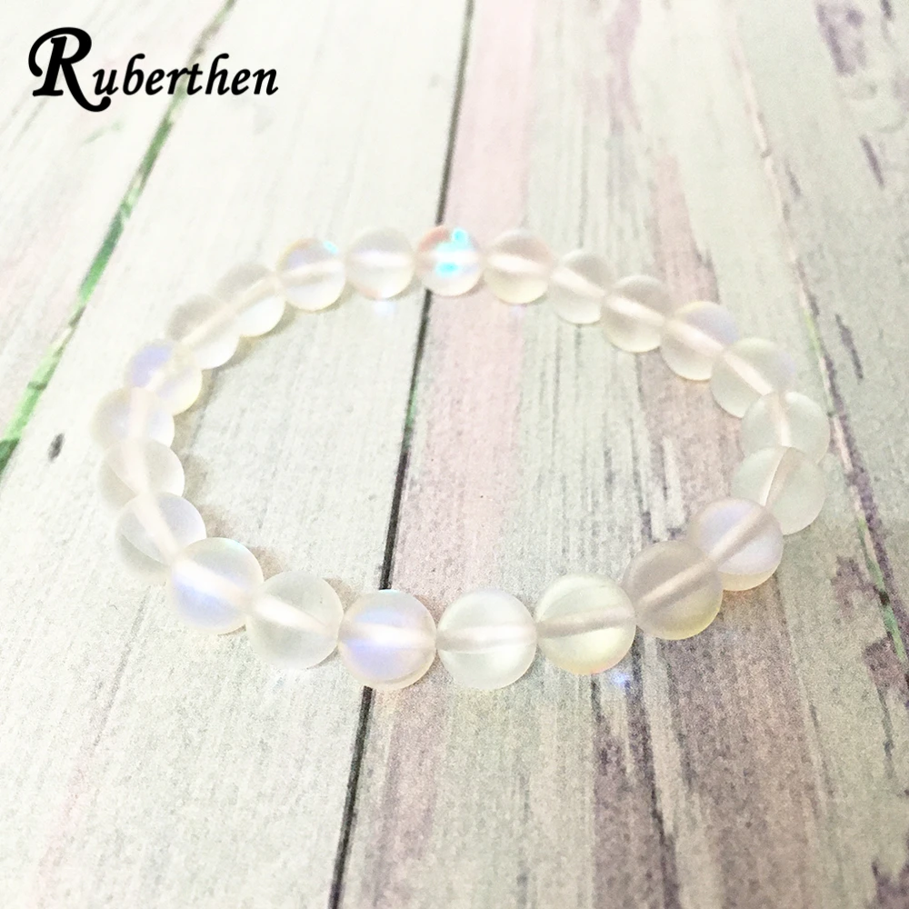 Новый дизайн матовый браслет Ruberthen с хрустальными бусинами русалки