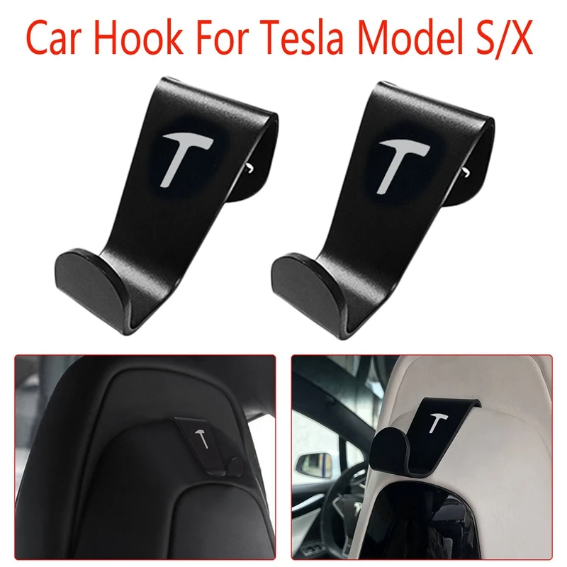 2 крючка-вешалка для подголовника автомобильного сиденья подходит Tesla Model 3/S/X |