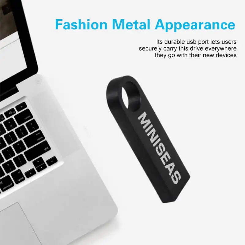 Miniseas водонепроницаемый металлический USB накопитель 32 Гб 64 pendrive 16 ГБ Pen Drive 8 4 cle U