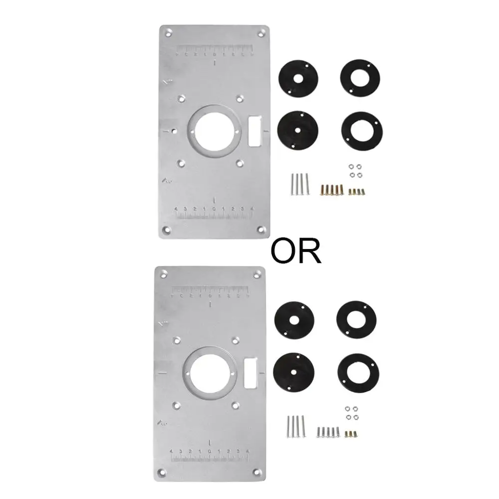 

Алюминиевая вставная пластина для фрезерного стола с 4 кольцевыми винтами для деревообрабатывающих скамейков