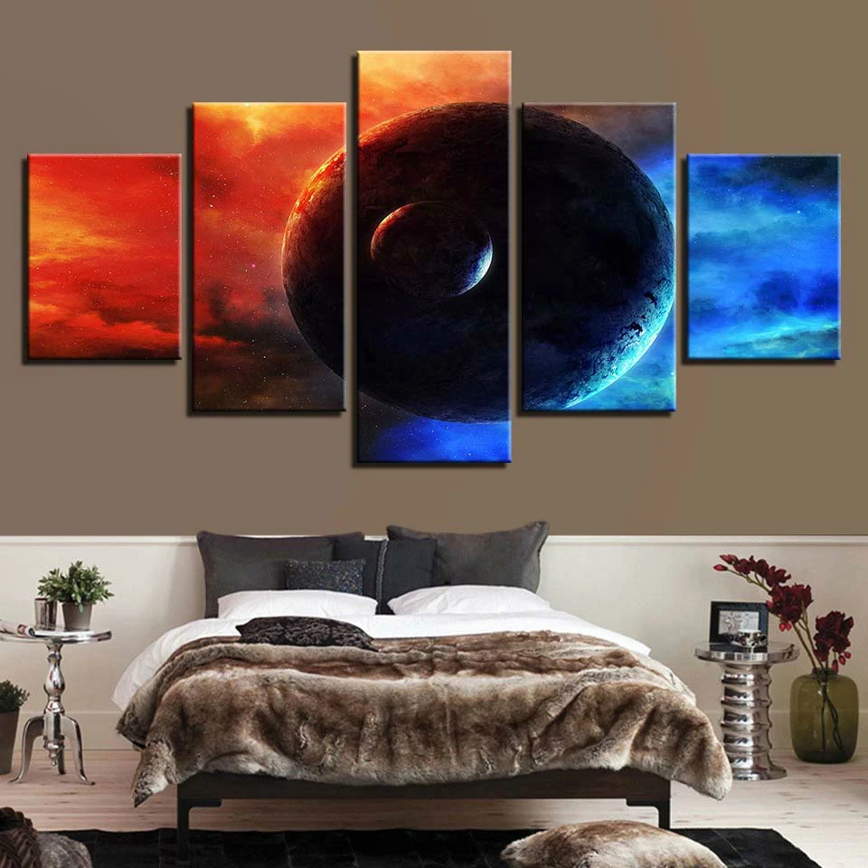 В виде космонавта Земли Юпитер Венера Солнце Луна и Вселенная 5 шт. настенные