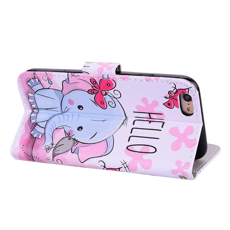 Leather Wallet Case for Fundas IPhone 11 Coque 5 6 6S 7 8 Plus SE X XR Pro XS Max Cover Cartoon Flip Book House | Мобильные телефоны