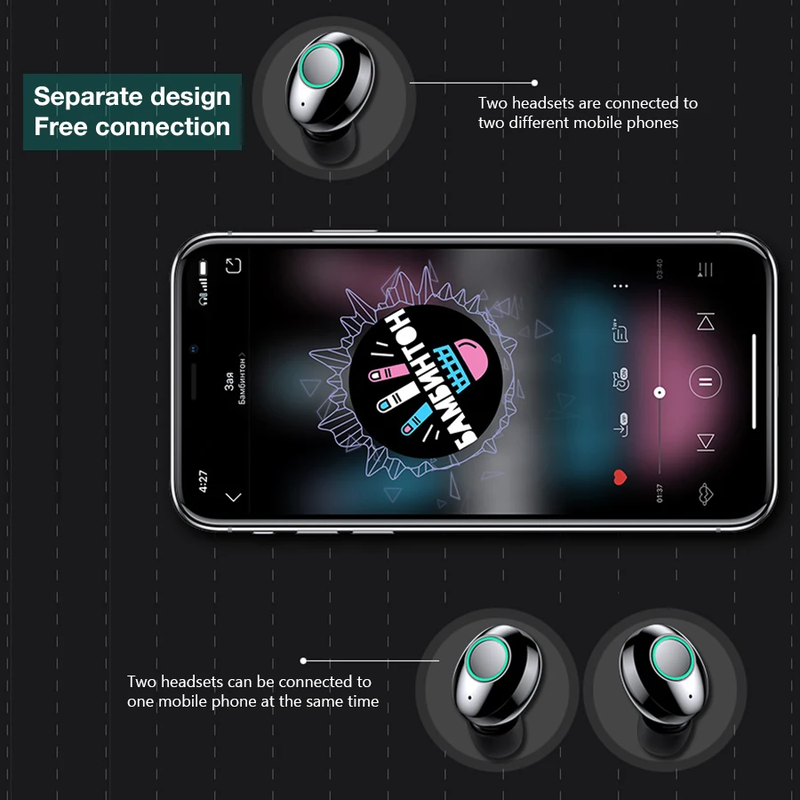 CBAOOO M7 TWS беспроводные Bluetooth наушники 5,0 в спортивная водонепроницаемая гарнитура беспроводные наушники стерео микрофон Игровые наушники для xiaomi