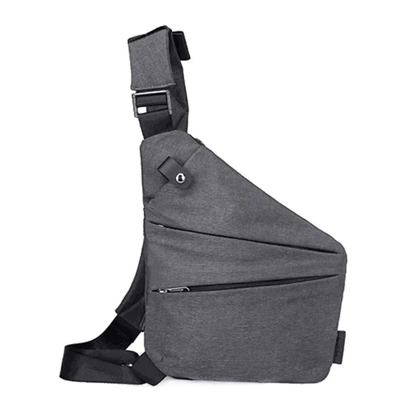 

Men Adjustable Messenger Bag Oxford Burglar Wearable Bag Multi-Pockets Sport Bags Multifunctional Solid Durable Outing Supplies