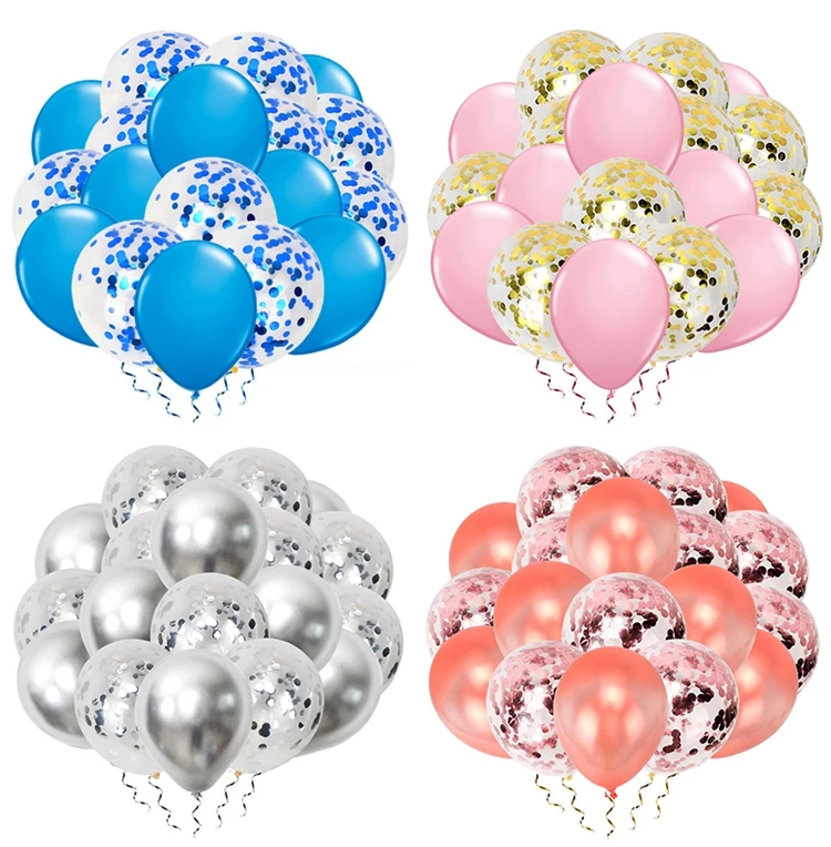 20pcs 12inch Balloons Happy Birthday Party Decorations Princess 1st First Birthday Girl Boy Wedding Just Married Supplies