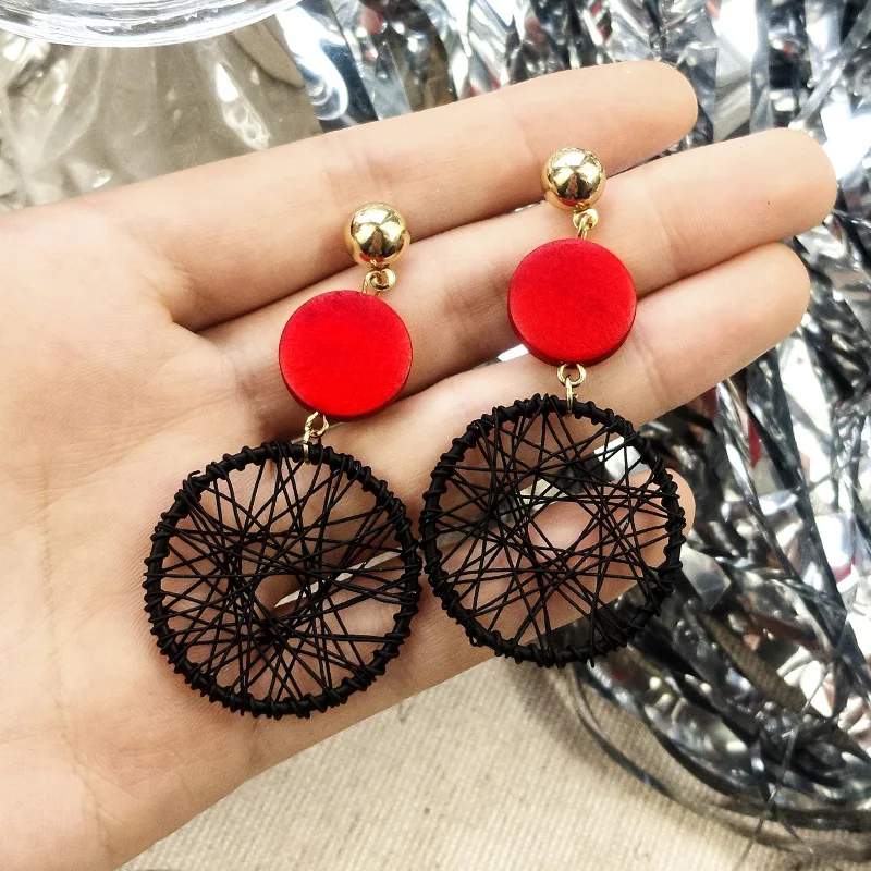 

100pcs / lot European and American exaggerated Big Circle Earrings femininity Korean ring pendant earrings long sexy Earrings