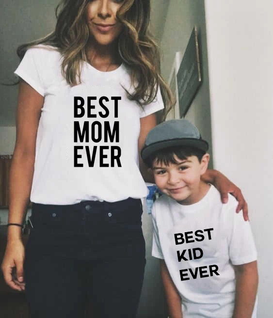 Лучшая Мама и лучший ребенок никогда не Семейные комплекты &quotМама я&quot раздел