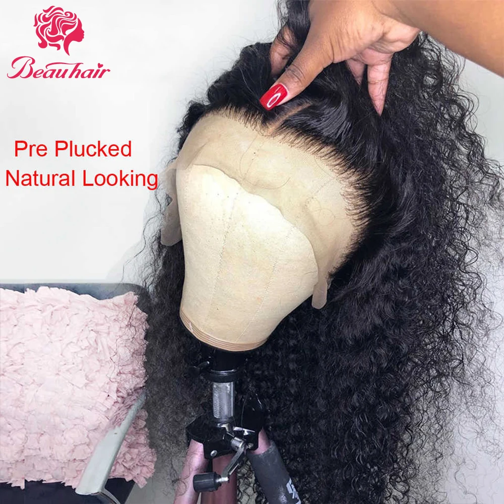 Парик из натуральных бразильских человеческих волос 13X4 на сетке спереди с U