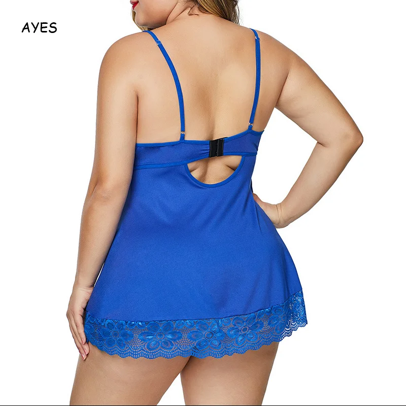 

2020 Summer Sexy Nightdress Women Lace Backless Lingerie babydolls Plus Size Chemises Adjustable Strap Blud Red Exotic Dress Hot