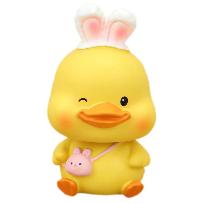 

Creative Shaking Head Cute Duck Room Ornaments Desktop Doll Car Interior Accessories Baking Cake Decoration Home Decor