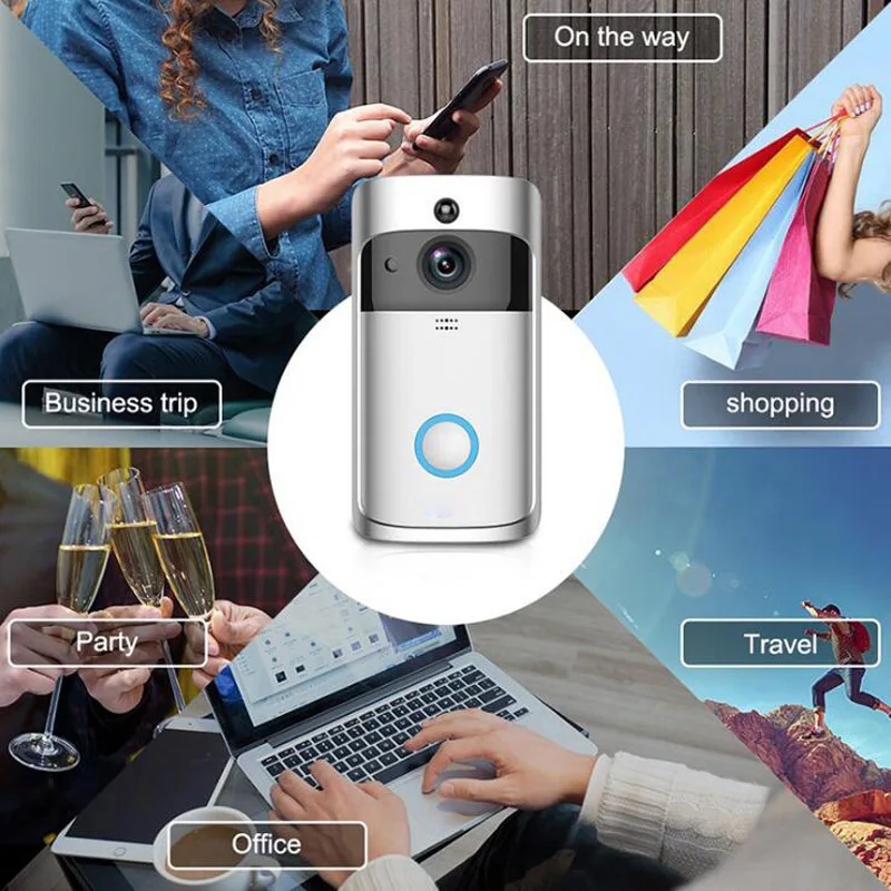 V5 умный дверной звонок IP-камера Wi-Fi беспроводной визуальная запись домашний