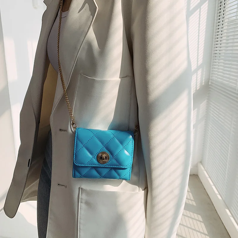 

Small Chain Brand Designer PU Leather Crossbody Bags For Women 2021 Simple Shoulder Bag Lady Luxury Small Handbags and Purses