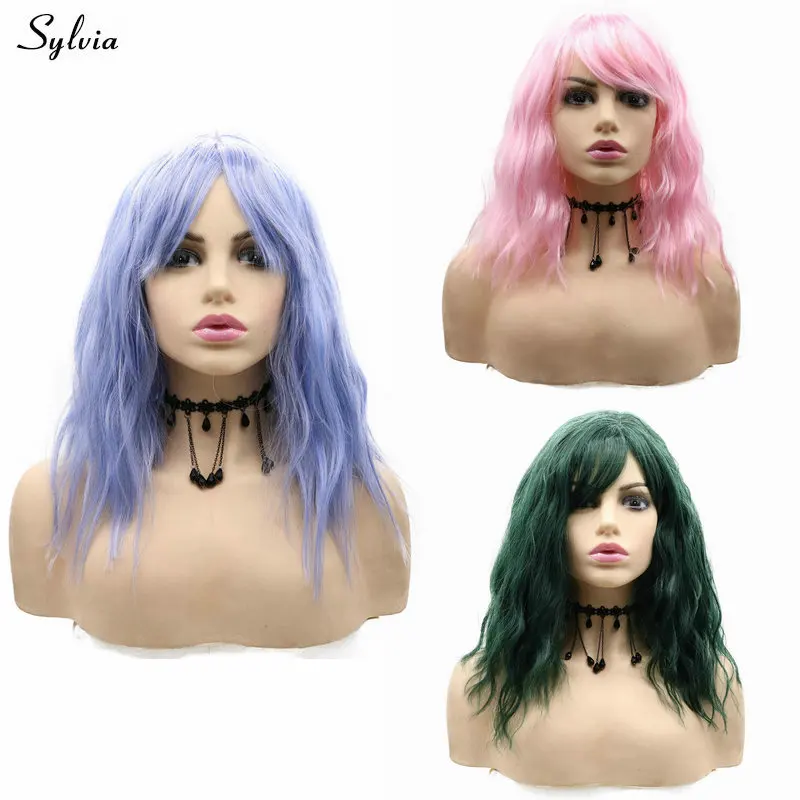 Синтетические фабричного производства парик короткие естественная волна боб