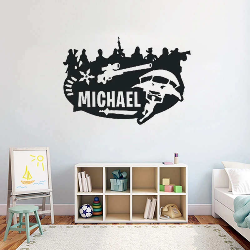 Пользовательское имя игрока X box Видео игра DIY стикер стены персонализированное