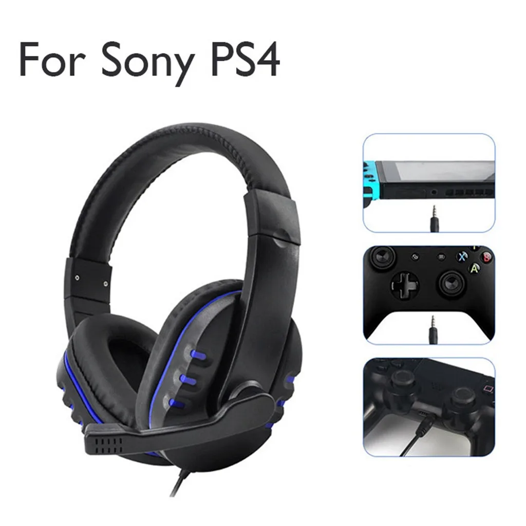 Лидер продаж игровая гарнитура Накладные наушники 3 5 мм микрофон для Playststion Sony PS4