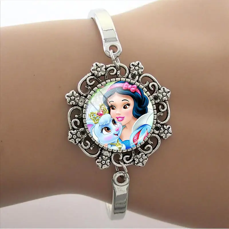 Модный браслет Disney Белоснежка ювелирные изделия стеклянный кабошон