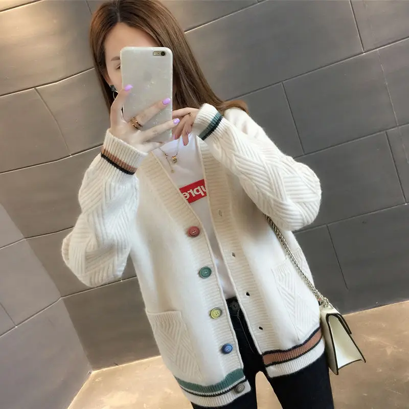 

Sweater coat female short 2020 Spring and autumn new women's clothing Korean edition loose with Cardigan sweater