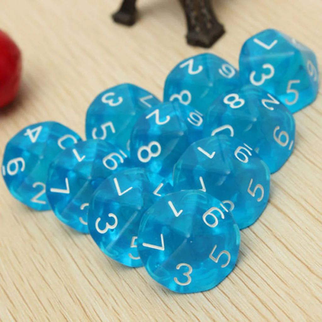 10 шт. 10 сторонних D10 кубиков для ролевых игр Подземелья и Драконы, вечерние настольные игры, кубики любовников, игрушка в подарок