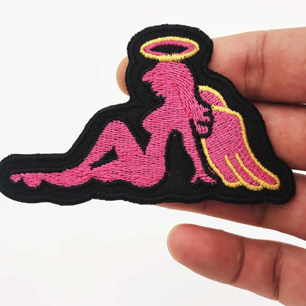 Женские байкерские нашивки с вышивкой в стиле панк стикеры для одежды аксессуары