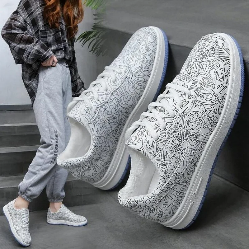 

Shoes for Women Sneakers Ins Graffiti Couple Shoes Casual Shoes Sneakers White Shoes Sneakers
