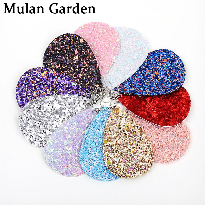 M & G 12 узоров новые модные блестящие серьги в форме капли воды индивидуальные из