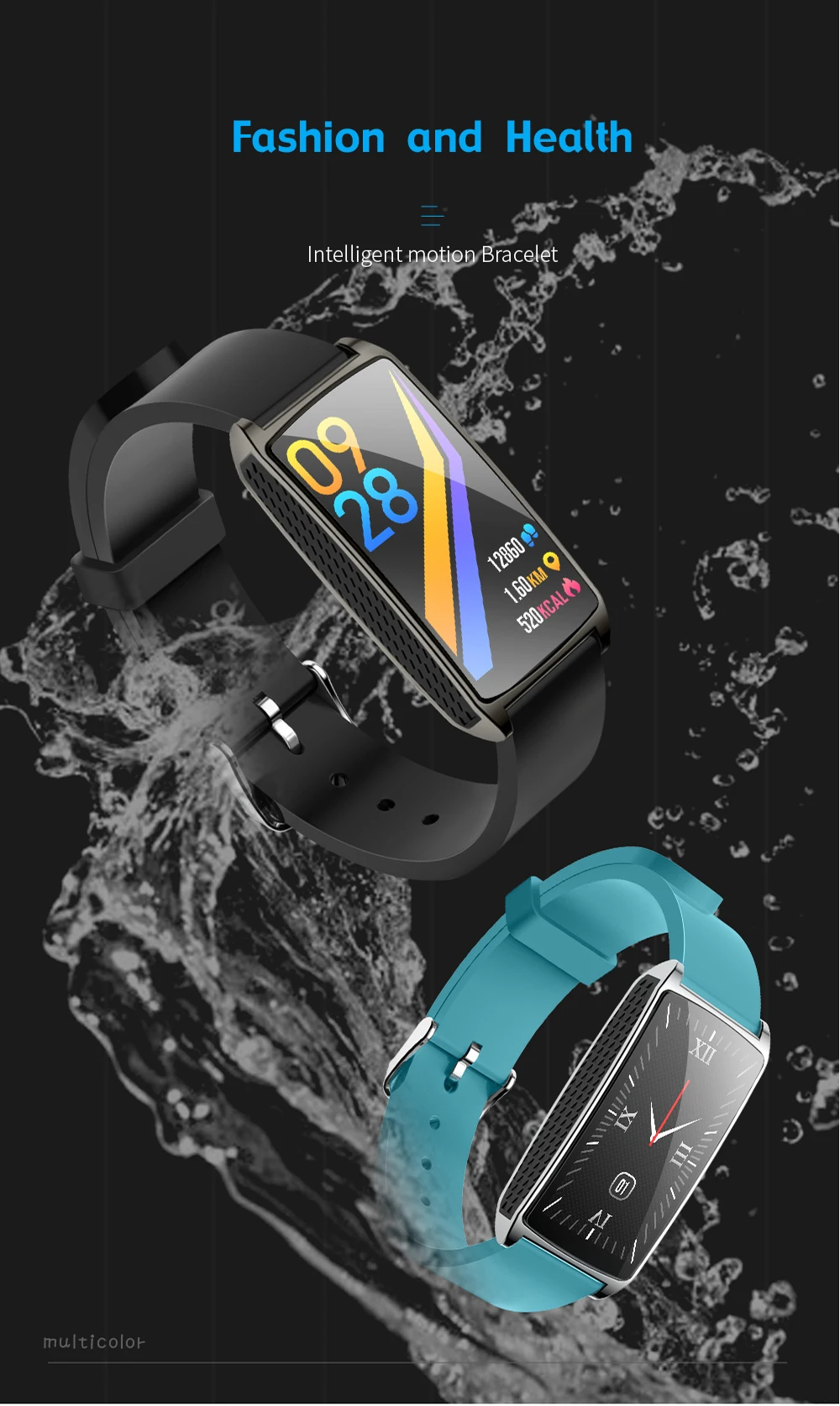 GT58 для мужчин и женщин смарт-браслет PPG+ ECG+ HRV монитор сердечного ритма здоровья проверка браслет уведомления о звонках анти-потеря напоминание браслет