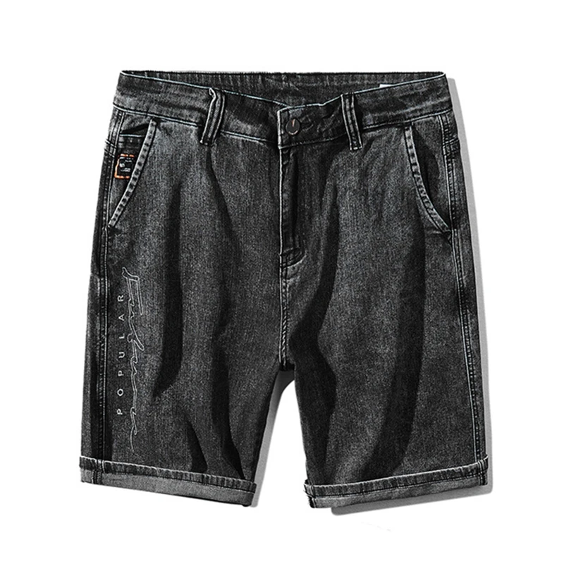 GXXH мужские Джинсовые шорты плюс Размеры 28 48 Big and Tall Mens рваные джинсы стрейч Ретро