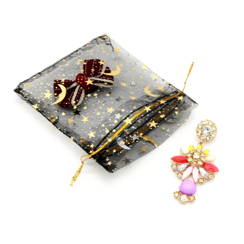 9*12 см 100 шт. марлевые мешки черные в форме звезды и Луны специальный дизайн