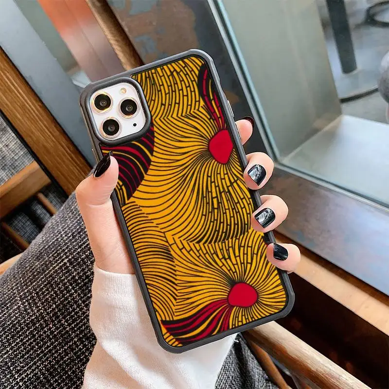 

African Vintage Style Fabric Print Phone Case For Samsung S7 S8 S9 S10 S20 ULTRA Plus PC Cover Fundas Coque