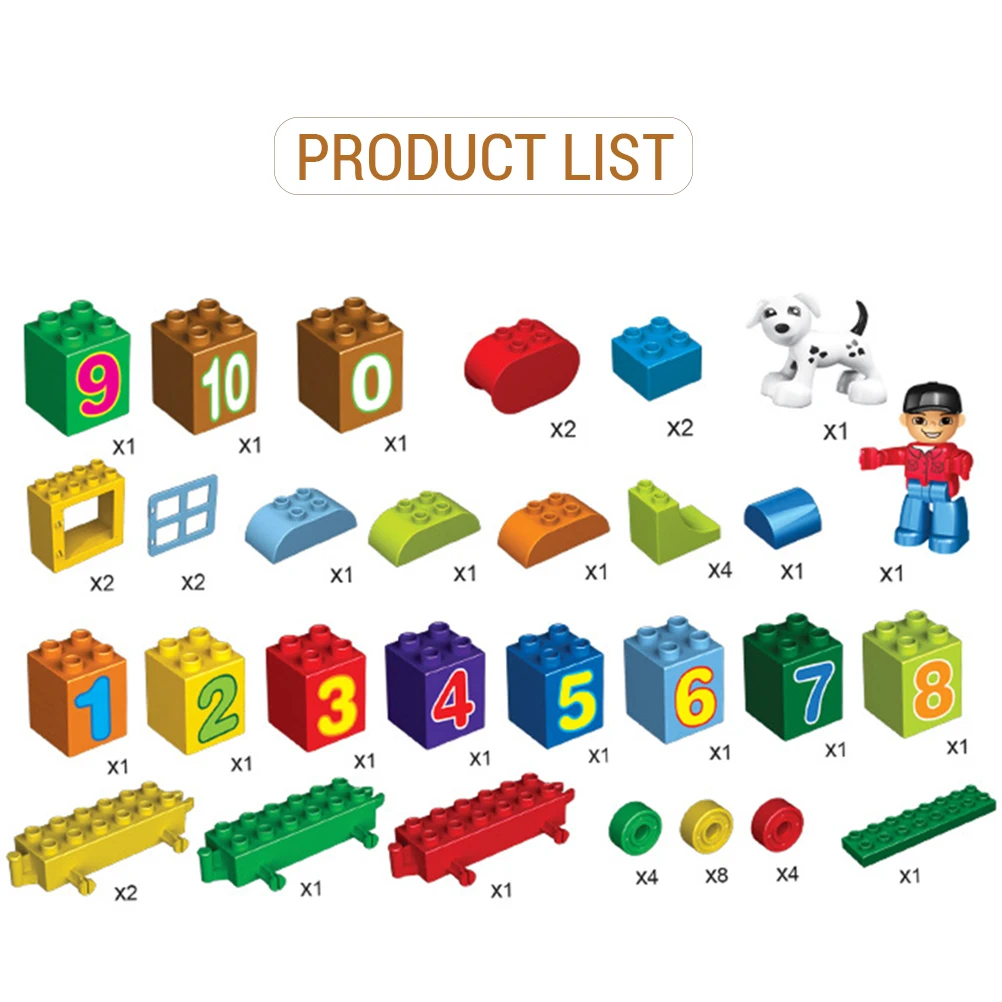 50 шт. ранние кубики для обучения большие частицы цифры поезд строительные