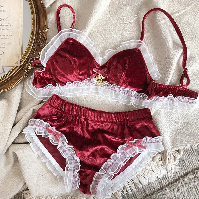 Wriufred Винтаж бюстгальтер и трусики наборы для ухода за кожей сетки кружева