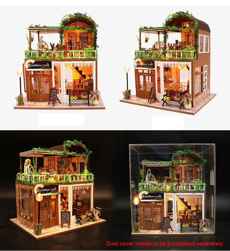 Миниатюрные DIY кукольные домики 3D Деревянный Кукольный дом миниатюрный кукольный домик мебель набор игрушек для детей подарки на день рождения счастливое время
