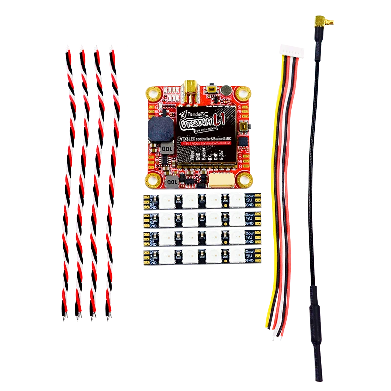 

PandaRC VT5804ML1 5.8G 25/100/200/400/600mW VTX Buzzer 4LED interface Controller 6-36V HV for RC FPV Racing Drones/ VT5804M L1