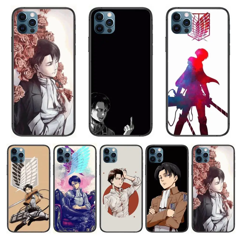 

levi ackerman style Style Phone Case cover For iphone 12 pro max 11 8 7 6 s XR PLUS X XS SE 2020 mini black cell shell